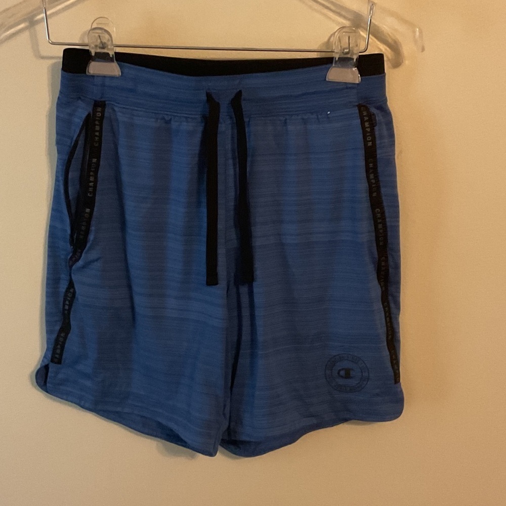 Champion Men's Striped Blue Athletic Shorts